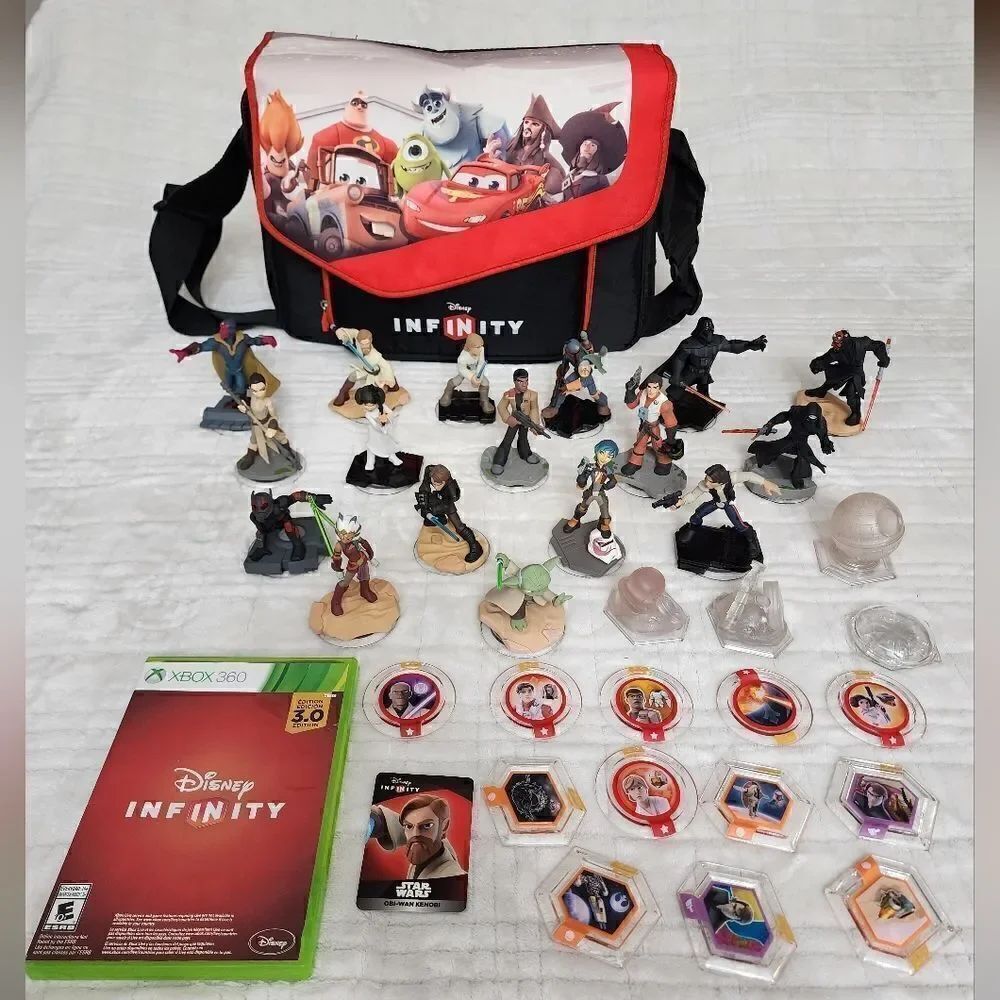Huge Lot of Disney Infinity Figures/Discs for Xbox 360